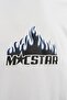 تي شيرت رجالي كبير الحجم مطبوع عليه Macstar Flame باللون الإكروي - 2