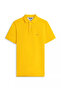 Men's Woven Polo Collar Short Sleeve Casual Orange T-Shirt - 5