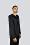 Men's Regular Fit Flexible Fabric Hooded Regular Length Black Tracksuit Set - 4