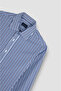 Men's Regular Fit Striped Cotton Long Sleeve Multi-Color Shirt - 5
