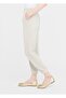 Women's Regular Fit Woven Fabric Ecru Trousers with Elastic Waist and Cuffs - 3