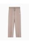Women's Comfortable Fit Pleated Elastic Waist Slit Wide Leg Brown Trousers - 5