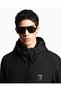 Men's Regular Fit Hooded Black Jacket with Metallic Logo Detail - 4