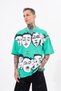Men's Macstar Heads Oversize T-Shirt Electric Green
