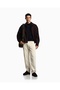 Men's Regular Fit Round Neck Eagle Logo Long Sleeve Navy Blue Sweater - 3