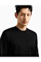 Men's Pure Cotton Logo Embossed Round Neck Long Sleeve Regular Fit Black1 Sweatshirt - 4