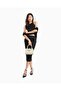 Women's Metallic Look Knitted Round Neck Thin Rope Strap Crop Black T-Shirt - 2