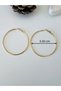 Gold Color Steel Hoop Earrings Acr9272 - 2