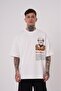 Men's Premium Aristotales High Printed Oversize T-Shirt Ecru - 2