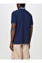 Men's Regular Fit Cotton Collared T-Shirt with Logo Detail, Short Sleeve, Navy Blue, Polo Collar - 2