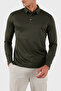 Cotton Slim Fit Long Sleeve Buttoned Polo Collar Sweat Men's Polo Collar Sweat 8N1F97 1Juv - 3