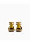 Women's Contrast Detailed Ankle Strap Straw Detailed Sole Yellow Espadrille - 4