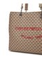 Women's Emporio Armani Lettering and Logo Patterned Wide Short and Long Strap Beige Shoulder Bag Y3D158 Yws0E-F107 - 4
