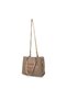 Women's Emporio Armani Lettering and Logo Patterned Wide Short and Long Strap Beige Shoulder Bag Y3D158 Yws0E-F107 - 3