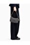Women's Yum Surface Eagle Logo Jacquard Zippered Cloth Navy Blue Shoulder Bag - 3