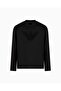 Men's Pure Cotton Logo Embossed Round Neck Long Sleeve Regular Fit Black1 Sweatshirt - 5