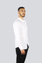 Men's Shirt Collar Long Sleeve Logo Printed White-Gold Shirt - 3