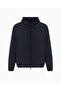 Men's Regular Fit Wind and Rain Resistant Hooded Long Sleeve Navy Blue Coat - 5