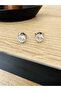 Xuping Silver Color Stone Minimal Heart Earrings 6mm Acr9494 - 2