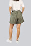 Women's Comfortable Fit Short Khaki Shorts with Elastic Waist - 4