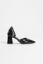 Doren Premium Black Patent Leather Women's Heeled Shoes - 4