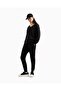 Women's Comfortable Fit V-Neck Rhinestone Embellished Ax Logo Long Sleeve Black Sweatshirt - 3