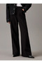Women's Relaxed Fit Pocket Detailed Long Sleeve Denim Black Trousers
