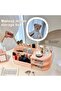 Makeup Organizer with Rechargeable LED Mirror & 2 Drawers - 3