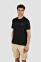 Men's Regular Fit Round Neck Short Sleeve Cotton Black T-Shirt