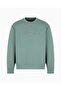 Men's Woven Fabric Regular Fit Round Neck Long Sleeve Green Sweatshirt - 5