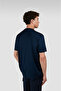 Men's Brand Logo Cotton Regular Fit Casual Navy Blue-Gold T-Shirt - 2