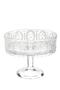 Handmade Transparent Glass Round Standing Presentation Bowl Presentation Bowl 19x20.50 Cm - 3