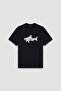 Men's Regular Fit Cotton Shark Printed Round Neck Short Sleeve Black T-Shirt - 5