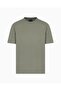 Men's Regular Fit Pure Cotton Jacquard Short Sleeve Green T-Shirt - 4