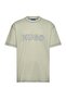 Men's Embroidered Brand Logo Crew Neck Short Sleeve Relaxed Fit Ecru T-Shirt
