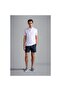Men's Quick-Drying Striped Logo Detailed Lace-Up Navy Blue Swimsuit - 2