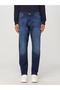 Men's Slim Fit Stoned Denim Regular Leg Navy Blue Jeans