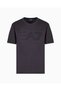 Men's 100% Cotton Round Neck Short Sleeve Gray T-Shirt with Big Logo on the Chest - 4