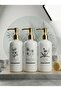 3 Pcs Kitchen Bottle Set with Gold Caps White 500Ml-Liquid Soap Bottle Dishwashing Liquid Bottle - 2