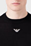 Men's Brand Logo Detailed Crew Neck Regular Fit Black Sweatshirt - 3
