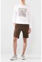 Men's Brand Logo Detailed Regular Fit Long Sleeve White T-Shirt - 3