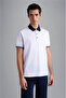 Men's Cotton Polo Collar Button Closure Short Sleeve White Polo Collar T-Shirt