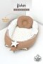 Babynest, Baby Sleeping Bed, Bed - 0-2 Years - Cotton Fabric - Kahve Yıldız - 3