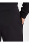 Men's Cotton Regular Fit Black Trousers with Elastic Cuffs - 5