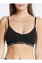 Women's Calvin Klein Signature Black Sports Bra with Elastic Band 000Qf7093E Ub1 - 4