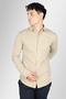 Men's Cotton Polo Collar Short Sleeve Casual Beige Shirt - 3