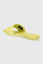 Women's Solid Color Logo Yellow Slippers - 3