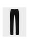 Men's Regular Waist Slim Fit Straight Leg Black Trousers - 3