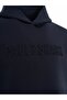 Men's Logo Hooded Long Sleeve Casual Navy Blue Sweatshirt - 4