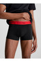Men's Cotton Logo Elastic Regular Waist Black Boxer - 2